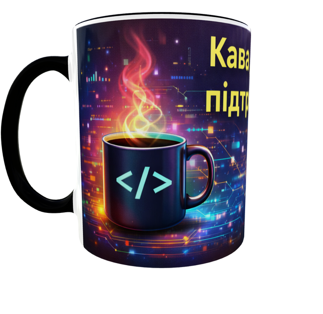 Кружка программиста 330 мл Кофе для тех, кто поддерживает систему | Подарок айтишнику, DevOps(черная ручка) - изображение 6