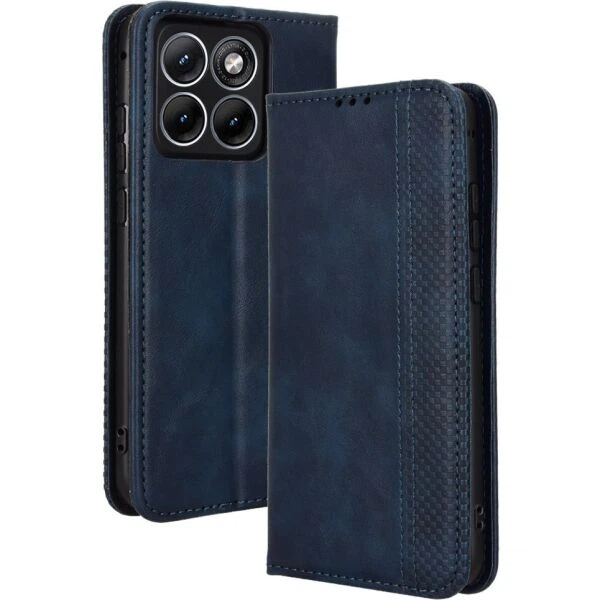 Чохол-книжка Deexe Retro Style для Motorola Edge 70 Fusion - Blue - зображення 7