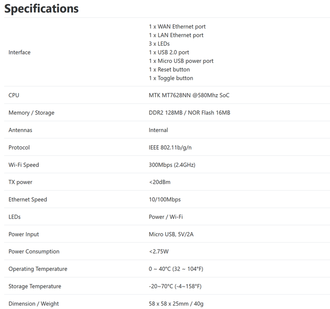 Мініроутер Gl.iNet Mango GL-MT300N-V2 - Фото 6 Мініроутер Gl.iNet Mango GL-MT300N-V2 - зображення 6