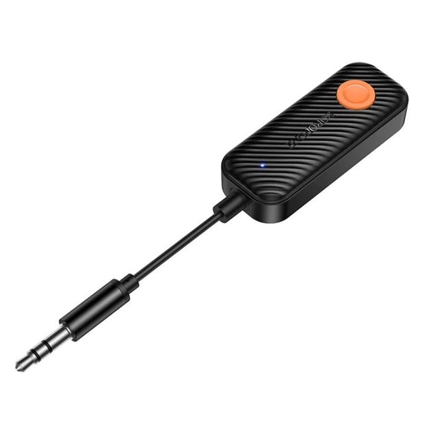 Автомобільний Bluetooth адаптер Borofone BC62 Walker AUX BT audio receiver 5.4 Black - изображение 5