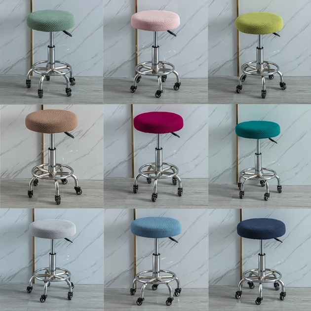 Круглий чохол на стілець Diana Textile Round Chair Ø 28-40 см Сірий - зображення 9