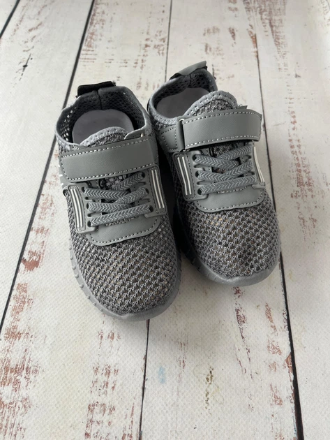Кросівки сітка дитячі BBT Kids 29 - 17,8 см Сірий (782-1) - Фото 2 Кросівки сітка дитячі BBT Kids 29 - 17,8 см Сірий (782-1) - изображение 2