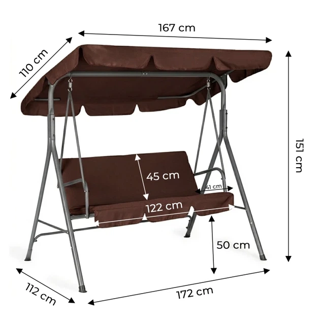 Huśtawka ogrodowa ModernHome by Multistore YIT-4006-2 - obraz 5