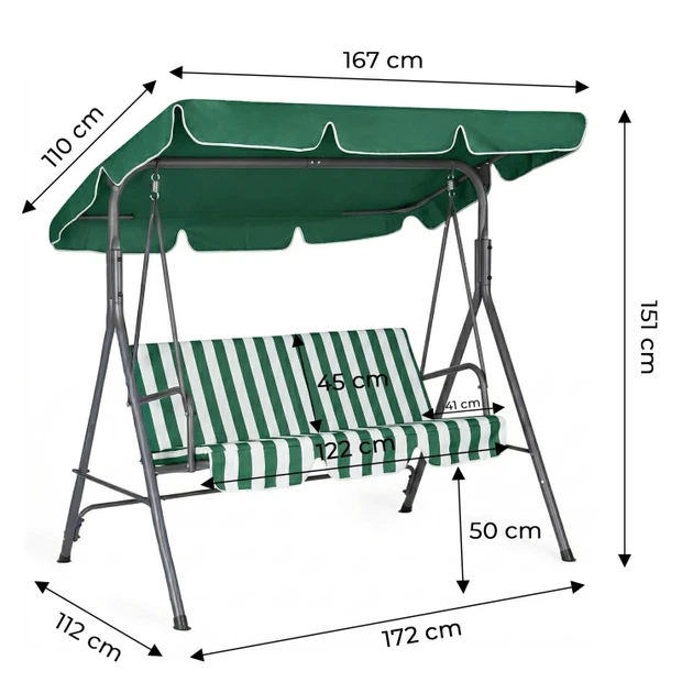 Huśtawka ogrodowa ModernHome by Multistore YIT-4006-9-5 - obraz 5