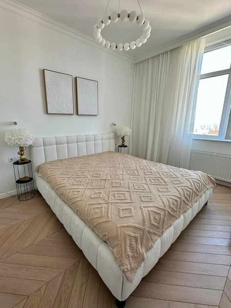 Покривало «Diamond Nordic» 200×220 см, бежевий DN200220B - Фото 1 Покривало «Diamond Nordic» 200×220 см, бежевий DN200220B - зображення 1