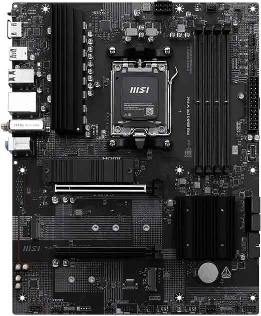 Płyta główna MSI PRO B840-S EVO WIFI6E (sAM5, AMD B840, PCI-Ex16) - obraz 2