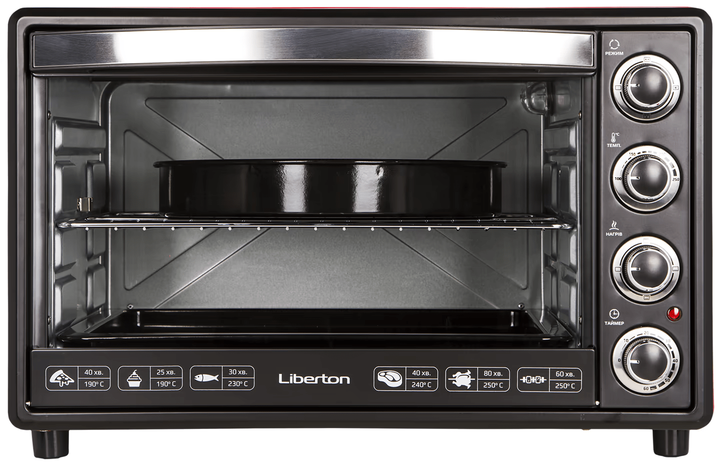 Электрическая печь с конвекцией и вертелем Liberton LEO-650 RED - изображение 8