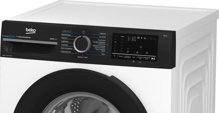 Пральна машина автоматична Beko BM3WFU410415WPBB - Фото 4 Пральна машина автоматична Beko BM3WFU410415WPBB - зображення 4