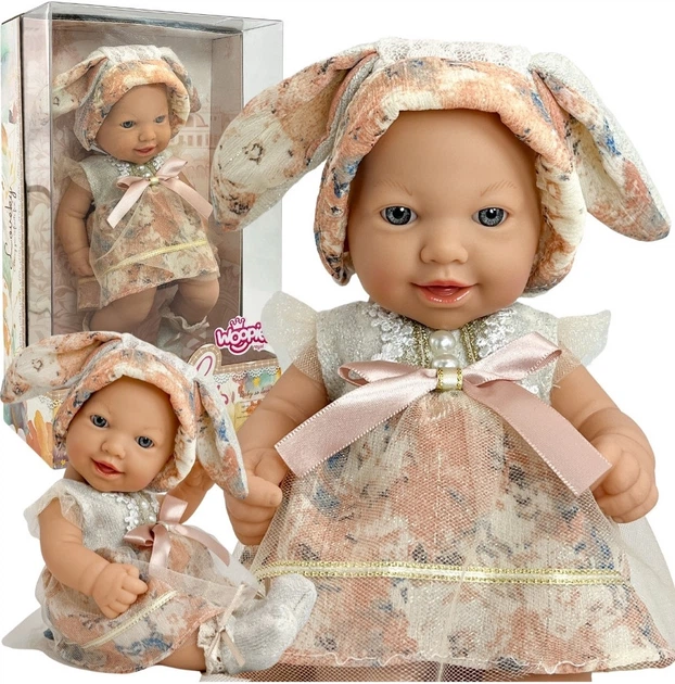 Лялька Woopie Little Vintage 24 см у сукні та шапочці зайчика (5906280656911) - зображення 4