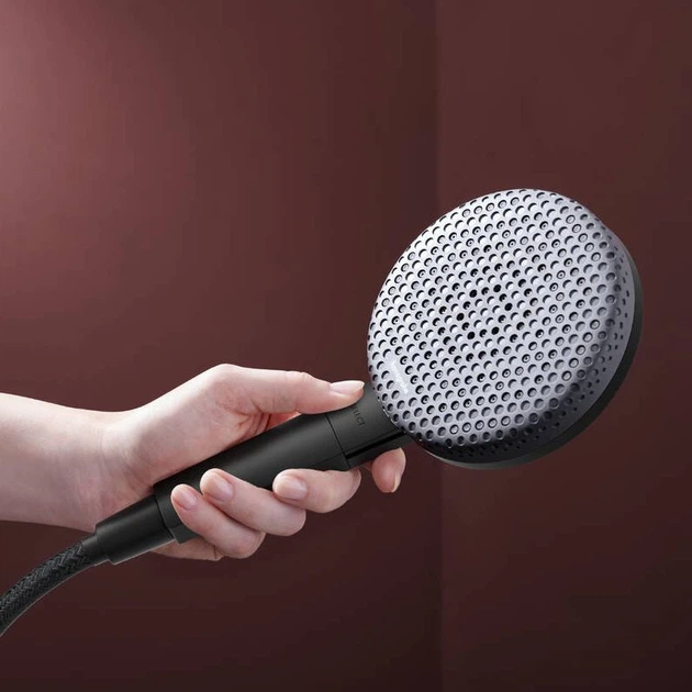 Душевая лейка HANSGROHE Raindance Alive EcoSmart+ с кнопкой 125мм пластик графит 24512340 - изображение 2