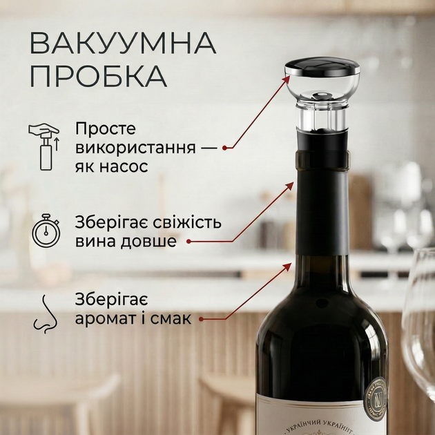 Штопор електричний акумуляторний для вина розумний подарунковий набір для вина коркотяг з аератором, пробкою, ножем для фольги - зображення 6