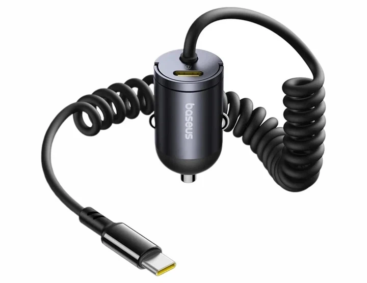 Автомобильное зарядное устройство Baseus Tiny Star Mini Car Charger Type-C+Type-C Cable Included 30W C00035001121-00 Black - изображение 2