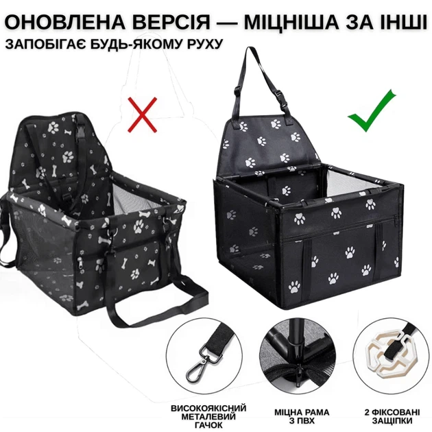 Сумка-переноска для собак і котів / автомобільне крісло для тварин / сумка-органайзер - Фото 2 Сумка-переноска для собак і котів / автомобільне крісло для тварин / сумка-органайзер - зображення 2