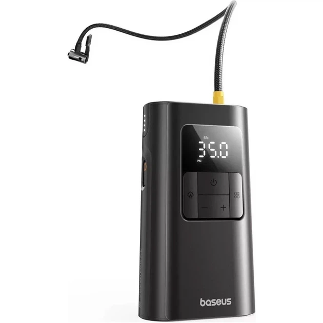 Автомобільний компресор Baseus PrimeTrip VA1 Inflator Pump, 2 в 1 (акумулятор + 12V), 3800 mAh, 75W, портативний насос - зображення 5