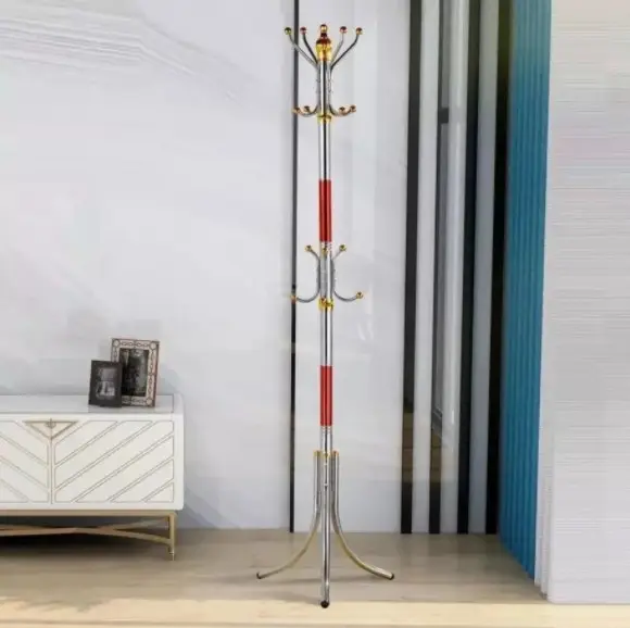 Металлическая напольная стойка-вешалка для одежды Coat Rack тренога 16 крючков - Фото 4 Металлическая напольная стойка-вешалка для одежды Coat Rack тренога 16 крючков - изображение 4