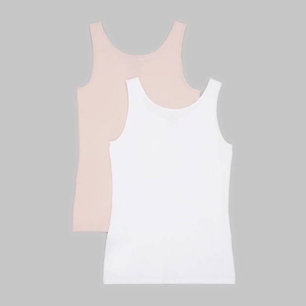 Майка (2шт) H&M 158 164см бело розовый 231628425 - Фото 2 Майка (2шт) H&M 158 164см бело розовый 231628425 - изображение 2