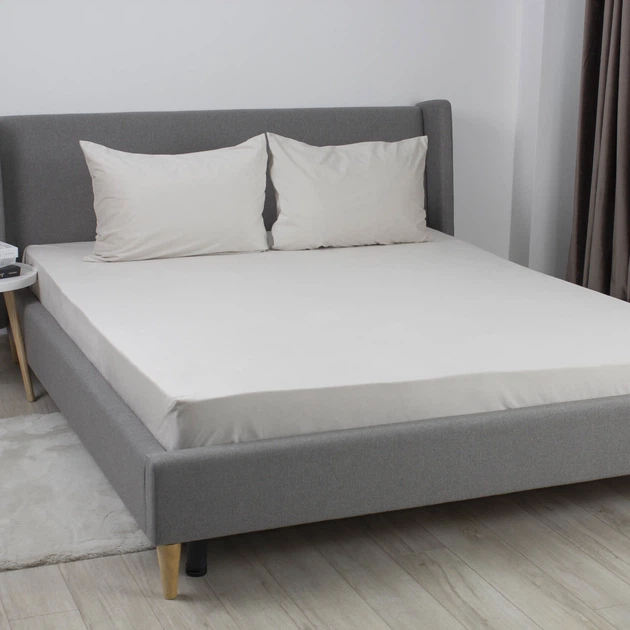 Простирадло ТЕП "VELOUR" з резинкою світло-сіре, 180x200 - Фото 3 Простирадло ТЕП "VELOUR" з резинкою світло-сіре, 180x200 - изображение 3