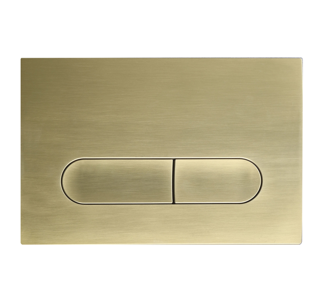 Панель змиву KOER KT-0608-12 240x160x10mm пластикова, кнопка закруглена (колір матове золото) (KR6126) - зображення 6
