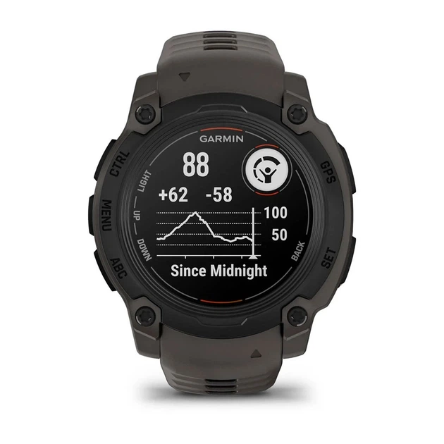 Смарт-годинник Garmin Instinct Crossover AMOLED Tactical Black with Black Silicone (010-03398-42) - зображення 5