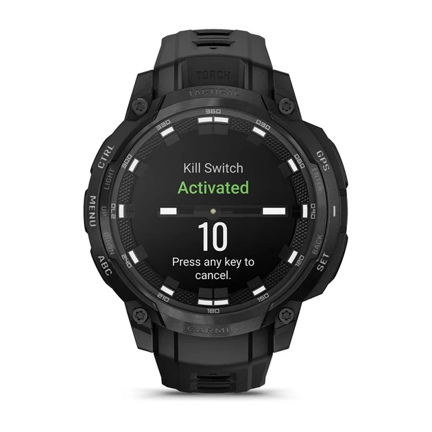 Смарт-годинник Garmin Instinct Crossover AMOLED Tactical Black with Black Silicone (010-03398-42) - зображення 7