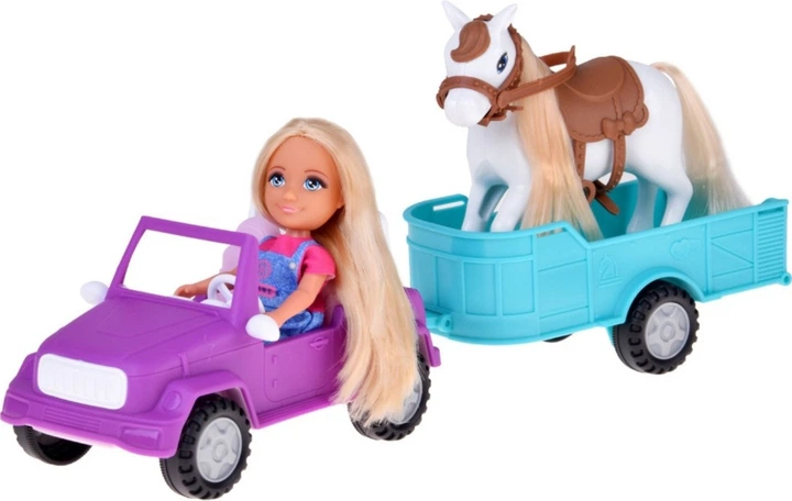 Lalka Woopie ROYAL Niki z Koniem Samochodem i Przyczepą (5906280657642) - obraz 4