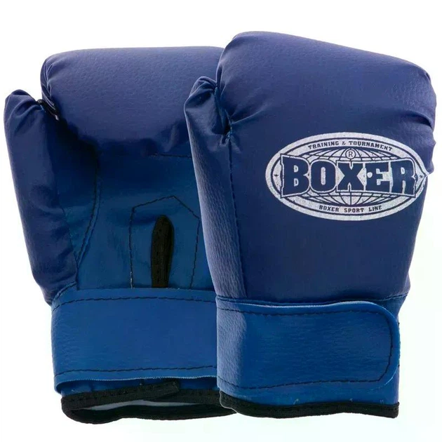 Набор боксерский детский Boxer (груша и перчатки) Черно-синий - изображение 3