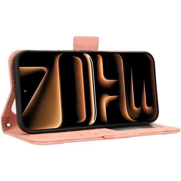 Чехол-книжка с карманами Deexe Wallet Stand для Infinix Note 60 / 60 Pro - Pink - изображение 6