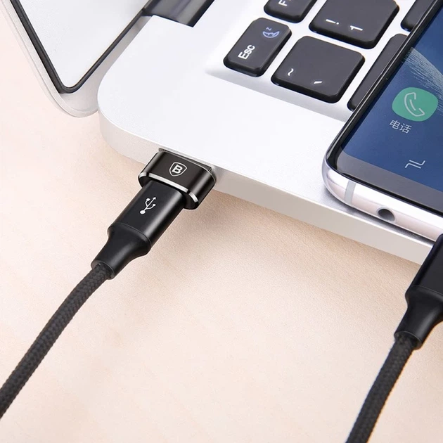 Адаптер Baseus USB-C to USB-A Black (CAAOTG-01) - изображение 9