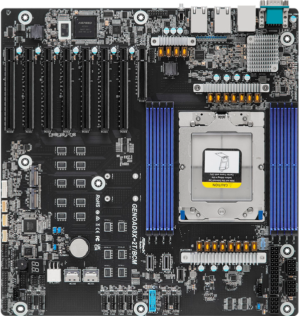 Материнська плата ASRock GENOAD8X-2T/BCM (1x SP5, 2xM.2, 2x10GbE ) (GENOAD8X-2T/BCM) - Фото 1 Материнська плата ASRock GENOAD8X-2T/BCM (1x SP5, 2xM.2, 2x10GbE ) (GENOAD8X-2T/BCM) - зображення 1