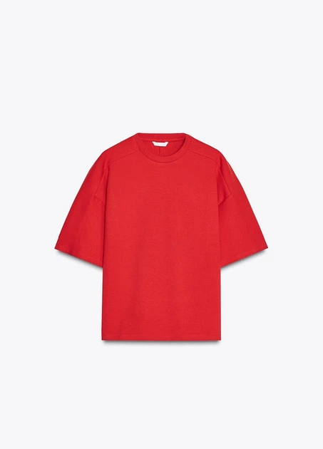 Футболка Zara 13212 Червоний XL (3199) - Фото 3 Футболка Zara 13212 Червоний XL (3199) - изображение 3