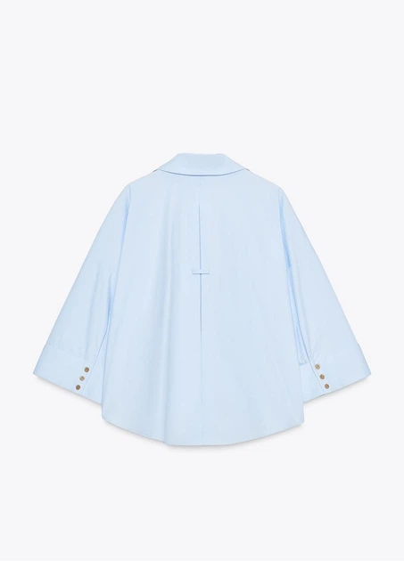 Сорочка Zara 12649 Світлий блакитний M (2246) - Фото 4 Сорочка Zara 12649 Світлий блакитний M (2246) - изображение 4