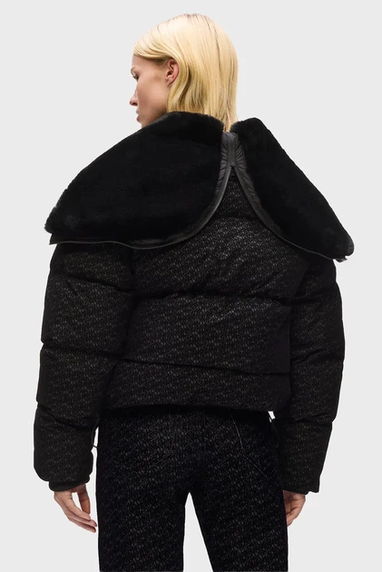Жіноча чорна куртка з візерунком flock Karl Lagerfeld L A4W15042 - зображення 3