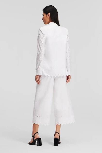 Жіночий білий жакет EMBROIDERY Karl Lagerfeld 40 241W1401 - Фото 3 Жіночий білий жакет EMBROIDERY Karl Lagerfeld 40 241W1401 - зображення 3