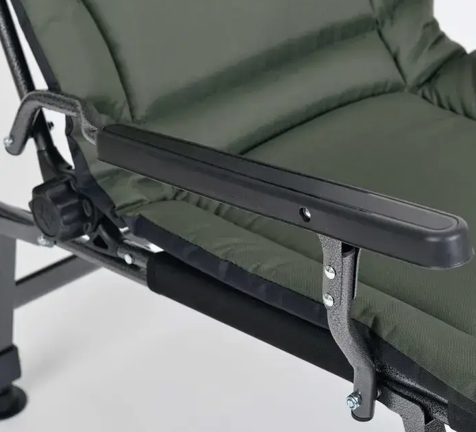 Кресло-раскладушка карповое M-Elektrostatyk FK5 + POD с подголовником, регулируемая спинка, до 150 кг - изображение 5