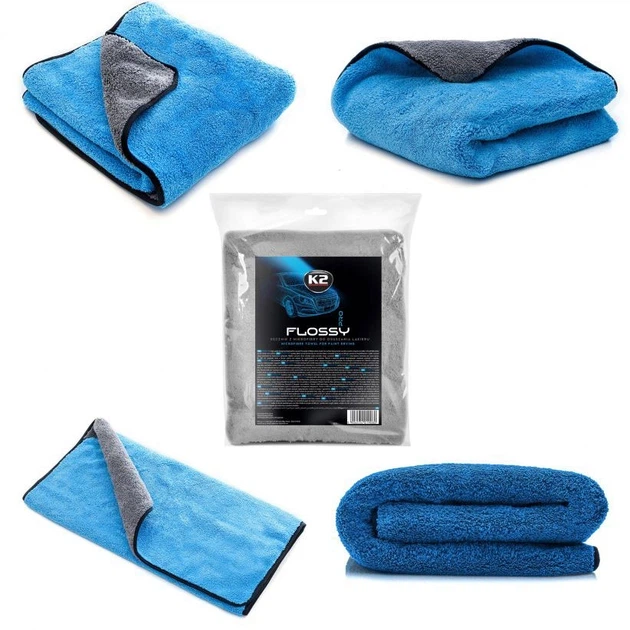 Мікрофібровий рушник для сушки авто K2 FLOSSY 60×90 см (800 г/м²) - изображение 2