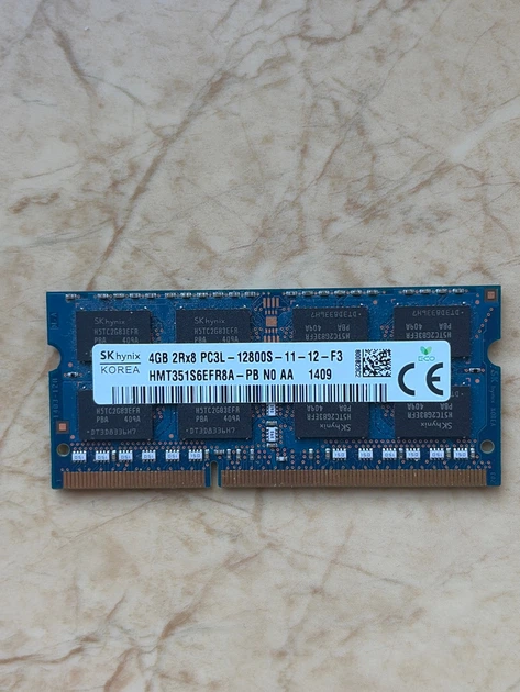 Оперативна пам'ять Hynix 4Gb So-DIMM PC3L-12800S DDR3-1600 1.35/1.5v (HMT351S6EFR8A-PB) - Фото 2 Оперативна пам'ять Hynix 4Gb So-DIMM PC3L-12800S DDR3-1600 1.35/1.5v (HMT351S6EFR8A-PB) - изображение 2