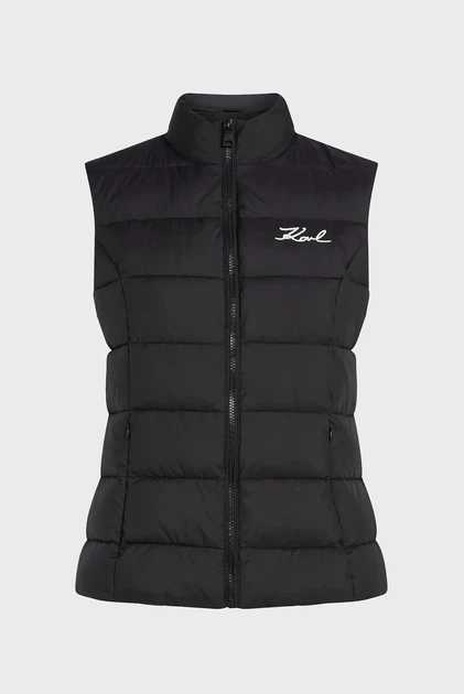 Жіночий чорний жилет LIGHTWEIGHT PUFFER GILET Karl Lagerfeld 40 246W1512 - Фото 5 Жіночий чорний жилет LIGHTWEIGHT PUFFER GILET Karl Lagerfeld 40 246W1512 - зображення 5