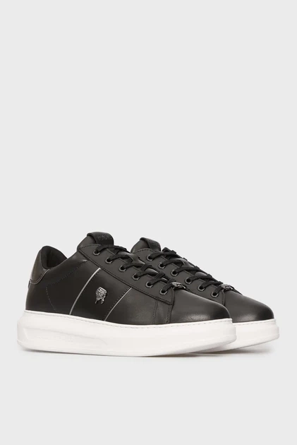 Чоловічі чорні шкіряні снікерси KAPRI MENS Karl Lagerfeld 41 KL52534A - зображення 3