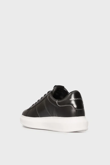 Чоловічі чорні шкіряні снікерси KAPRI MENS Karl Lagerfeld 41 KL52534A - зображення 5