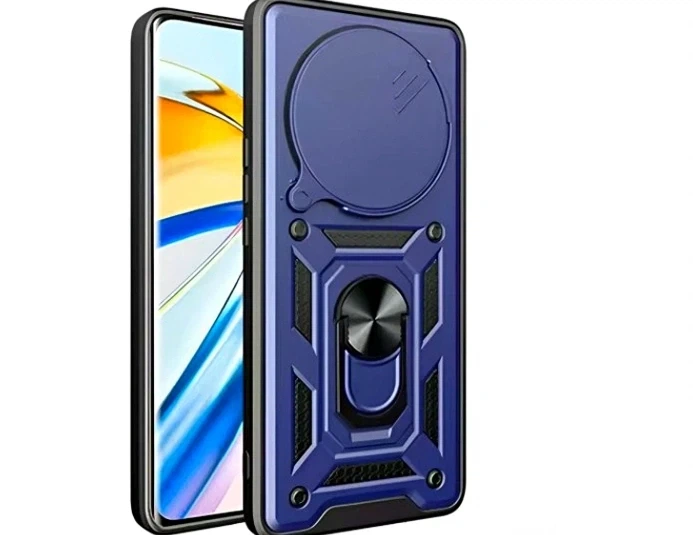 Чохол протиударний Armor Guard Shield для Xiaomi Redmi A3 4G з підставкою захист камери темно-синій - зображення 2