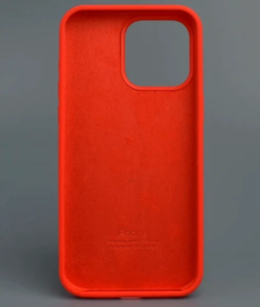 Чехол силиконовый Silicone Case Full Size для iPhone 11 Pro с микрофиброй внутри красный 37.Rose Red - зображення 9