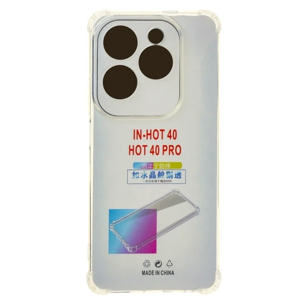 Чохол TPU Virgin Hard Full Camera для Infinix Hot 40 Pro прозорий із захистом камери - зображення 2