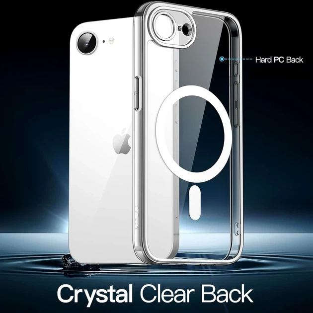Прозрачный чехол TPU Clear Case с MagSafe для iPhone 16e защита камеры легкий и тонкий Transparent - зображення 6