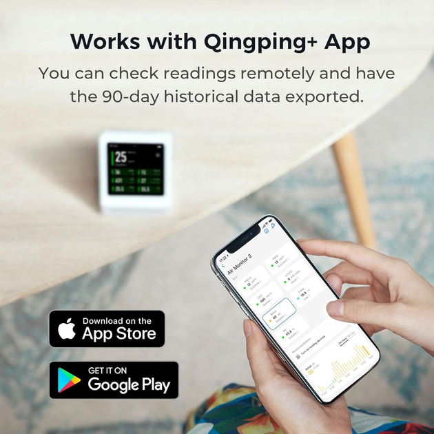 Монітор якості повітря Qingping Air Monitor Gen 2 з Wi-Fi CO2 PM2.5 PM10 температура вологість шум - зображення 4