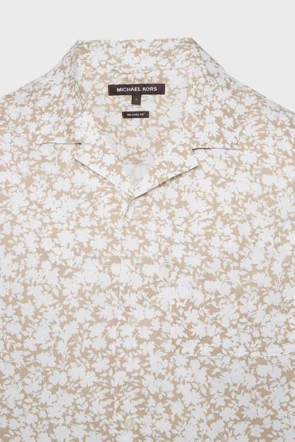 Чоловіча бежева сорочка з візерунком SS RLX FLORAL CAMP Michael Kors L CS5409LHPM - изображение 5