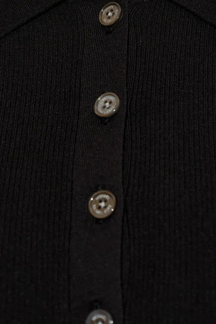 Жіночий чорний кардиган FITTED RIBED LS BUTTON UP Michael Kors S MR56135GW2 - изображение 5