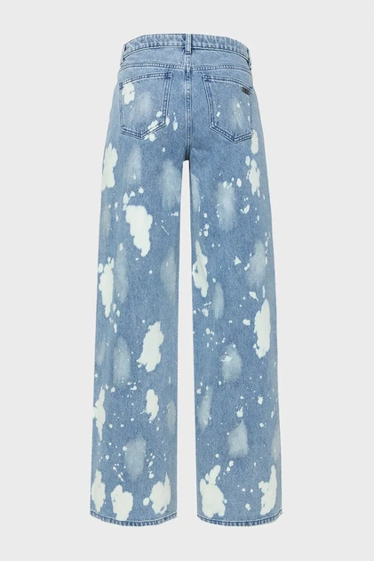 Жіночі блакитні джинси із візерунком RELAXED WIDE LEG JEAN Michael Kors 8 MS59065HME - Фото 9 Жіночі блакитні джинси із візерунком RELAXED WIDE LEG JEAN Michael Kors 8 MS59065HME - зображення 9