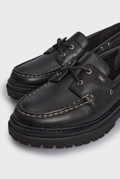 Жіночі чорні шкіряні топсайдери CAMERON LOAFER Michael Kors 39 40T4CAFP1L - Фото 3 Жіночі чорні шкіряні топсайдери CAMERON LOAFER Michael Kors 39 40T4CAFP1L - изображение 3