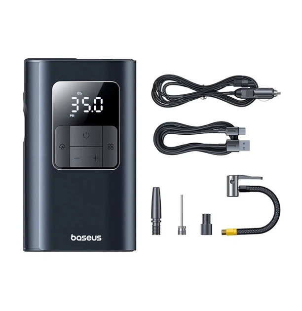 Автомобильный насос Baseus PrimeTrip VA1 Wired Wireless 2-in-1 Tire Inflator C11169001121-00 Black - изображение 5