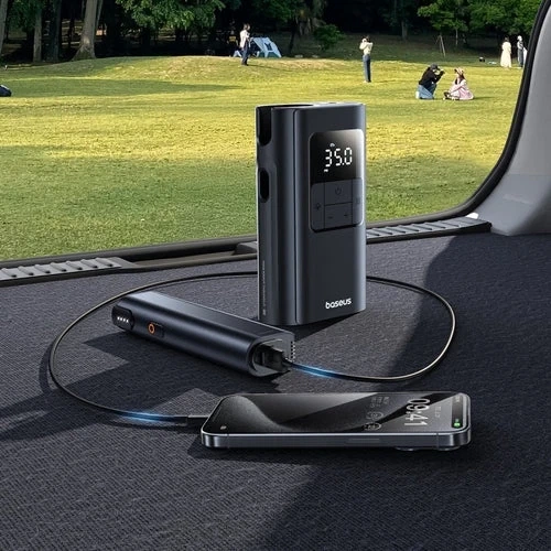 Автомобильный насос Baseus PrimeTrip VA1 Wired Wireless 2-in-1 Tire Inflator C11169001121-00 Black - изображение 7